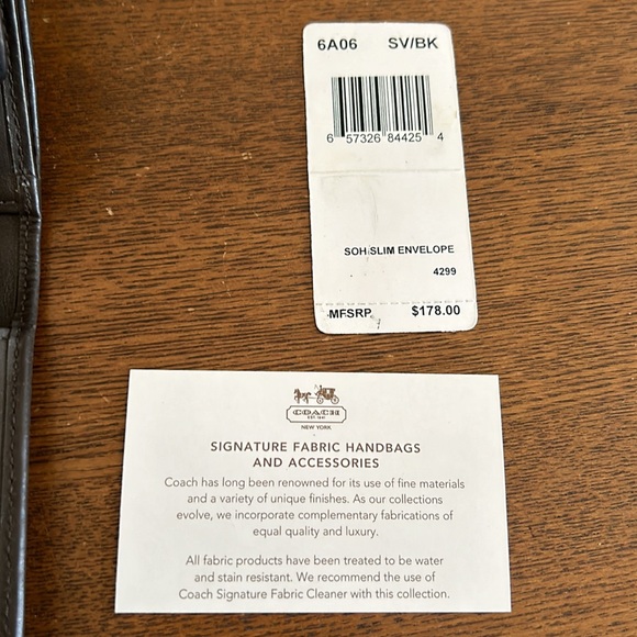 Coach Brown Slim Envelope Signature Wallet - Picture 6 of 7